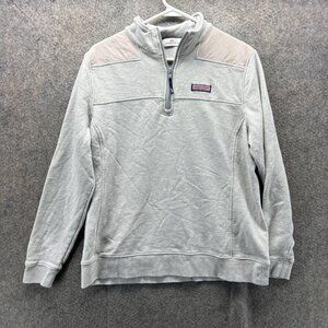 Vineyard Vines Sweatshirt Women Large Gray The Shep Shirt Quarter Zip Pullover